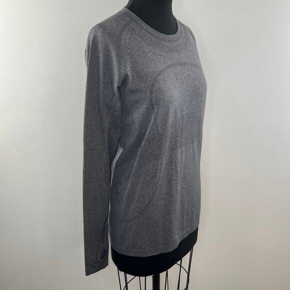 Lululemon Gray Run Swiftly Tech Shirt Long Sleeve Crewneck Thumbhole Top 12 - Picture 5 of 9